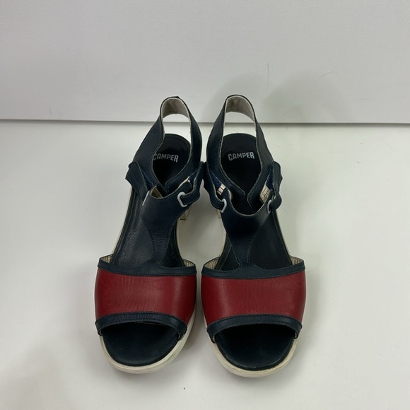 Maude by Camper navy open toe chunky heel sandal - Picture 3 of 12